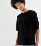 Noak Oversized T-shirt In Premium Textured Jersey - Black