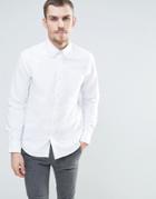 Celio Oxford Shirt With Button Down Collar - White