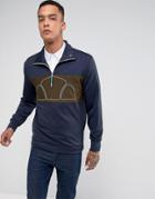 Ellesse Italia Half Zip Poly Sweatshirt - Navy