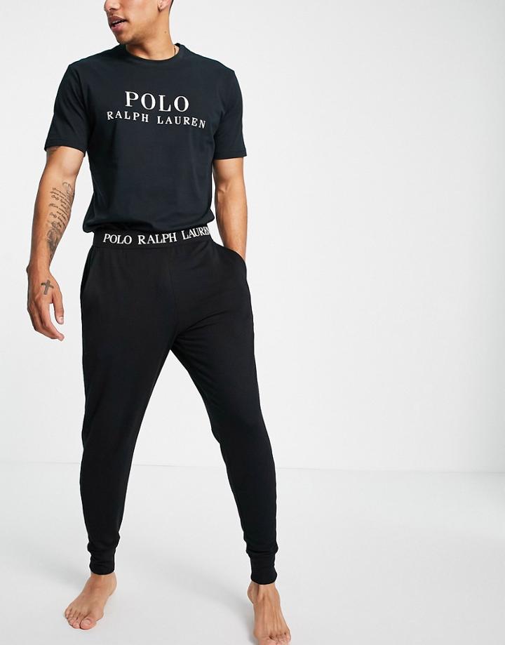 Polo Ralph Lauren Mini Terry Sweatpants In Black
