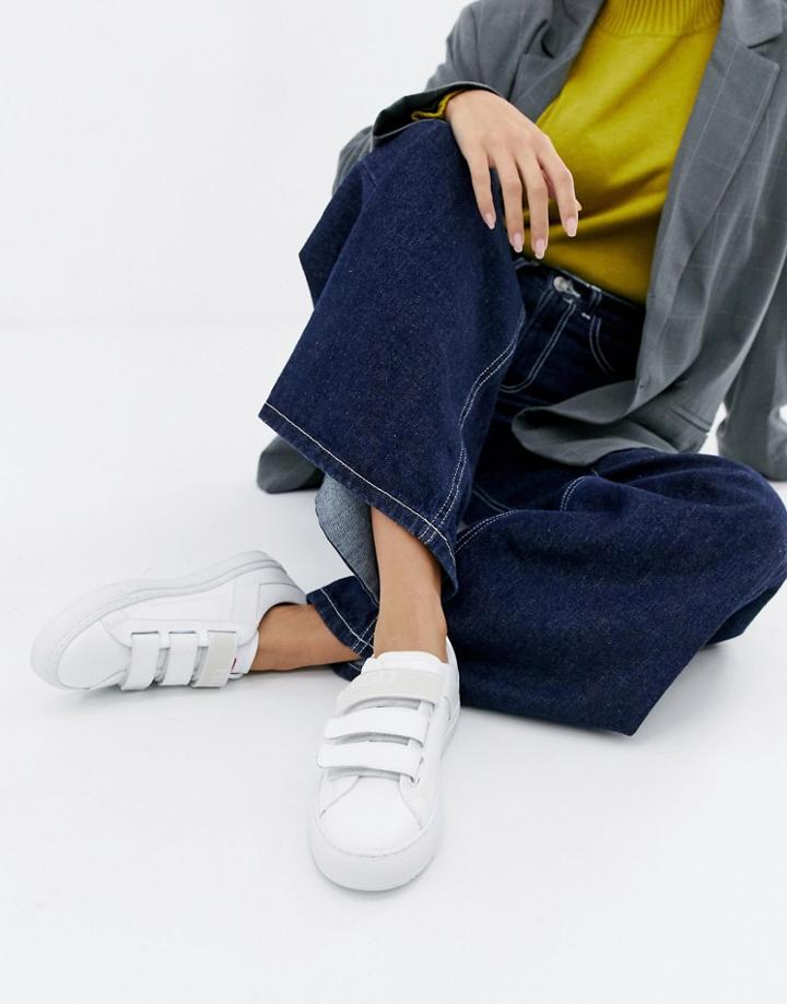 Hugo Logo Velcro Sneakers - White