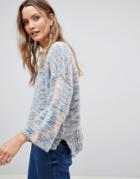 Lavand Abstract Linear Knit Sweater - Multi