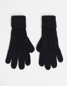 Boardmans Cable Knit Gloves-black