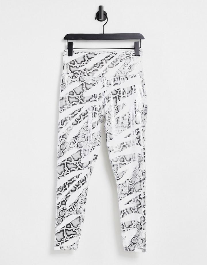 Puma Training Untamed High Waist Legging In White-grey