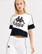 Kappa Cropped T-shirt With Logo And Banda Taping