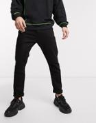 Pull & Bear Slim Fit Jeans In Black