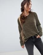 Vero Moda Chenille Knitted Sweater - Green