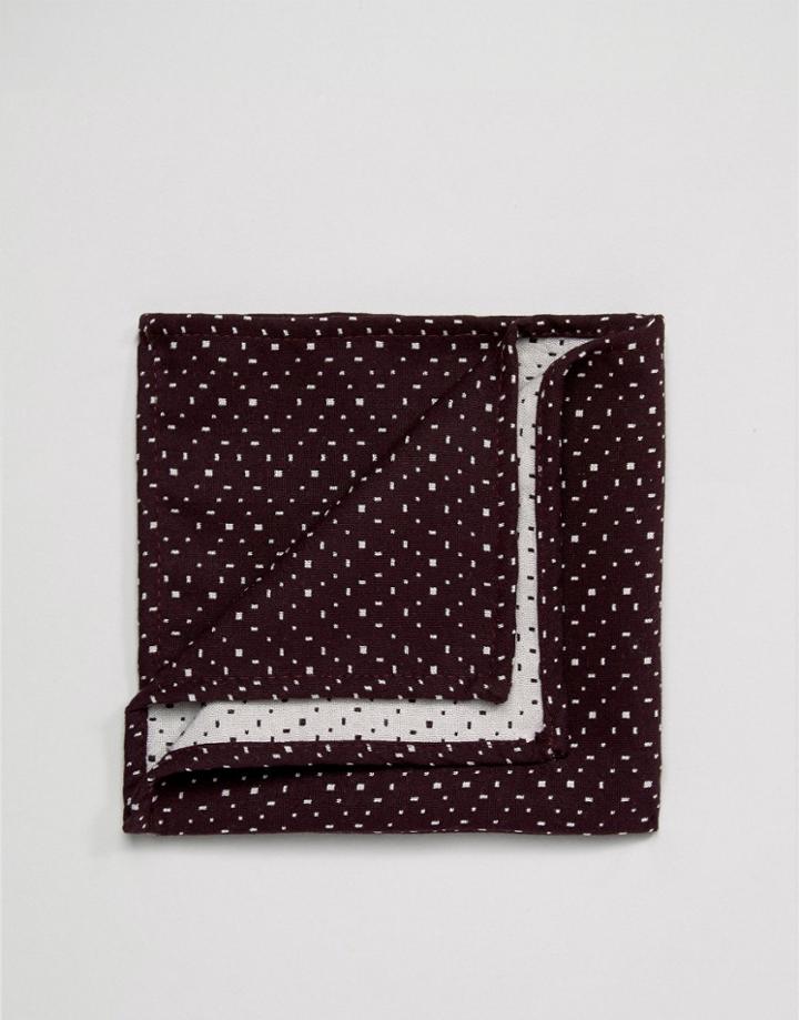 Asos Pocket Square In Speckle Design - Red