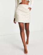 & Other Stories Embellished Mini Skirt In Off White