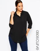 Asos Curve Casual Blouse - Black