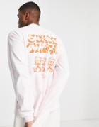Dr Denim Tie Dye Long Sleeve Top With Back Print In Pink