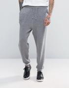 Asos Knitted Joggers In Relaxed Fit With Tipped Cuffs - Gray