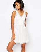 Vero Moda Lace Skater Dress - White