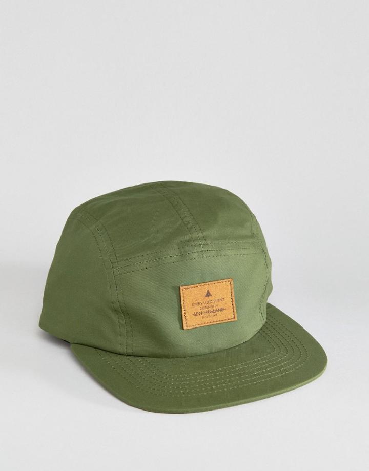 Asos 5 Panel Cap In Green - Green