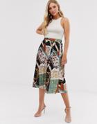 Vila Scarf Print Skirt - Multi