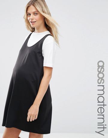 Asos Maternity Pinafore Dress - Black