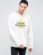 Cheap Monday Victory Sweater Lightning Logo - Gray