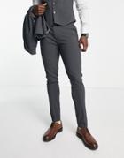 Asos Design Skinny Suit Pants In Dark Gray
