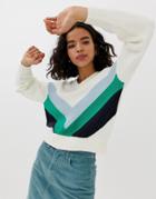 Vero Moda Chevron Color Block Sweater - Multi