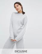 Micha Lounge Oversized Cuff Sweater - Gray
