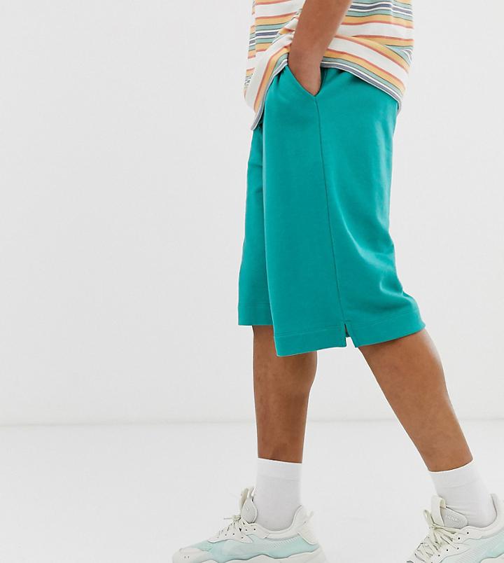 Collusion Shorts In Teal-blue