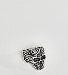 Reclaimed Vintage Inspired Chunky Skull Ring Exclusive To Asos - Silver