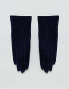 Vincent Pradier Lambswool Smartouch Gloves In Navy - Navy