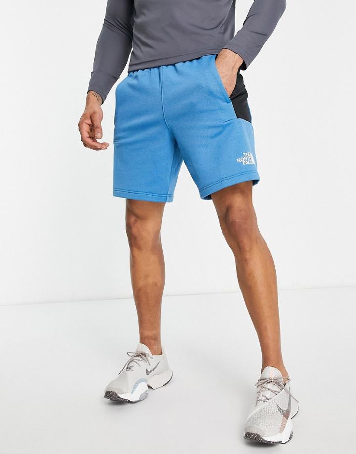 The North Face Training Mountain Athletic Fleece Shorts In Blue
