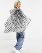 Love Moschino Allover Raindrop Waterproof Poncho-multi