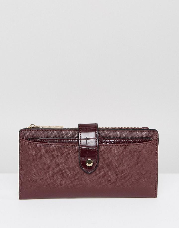 Dune Karoline Fold Over Zip Purse - Red