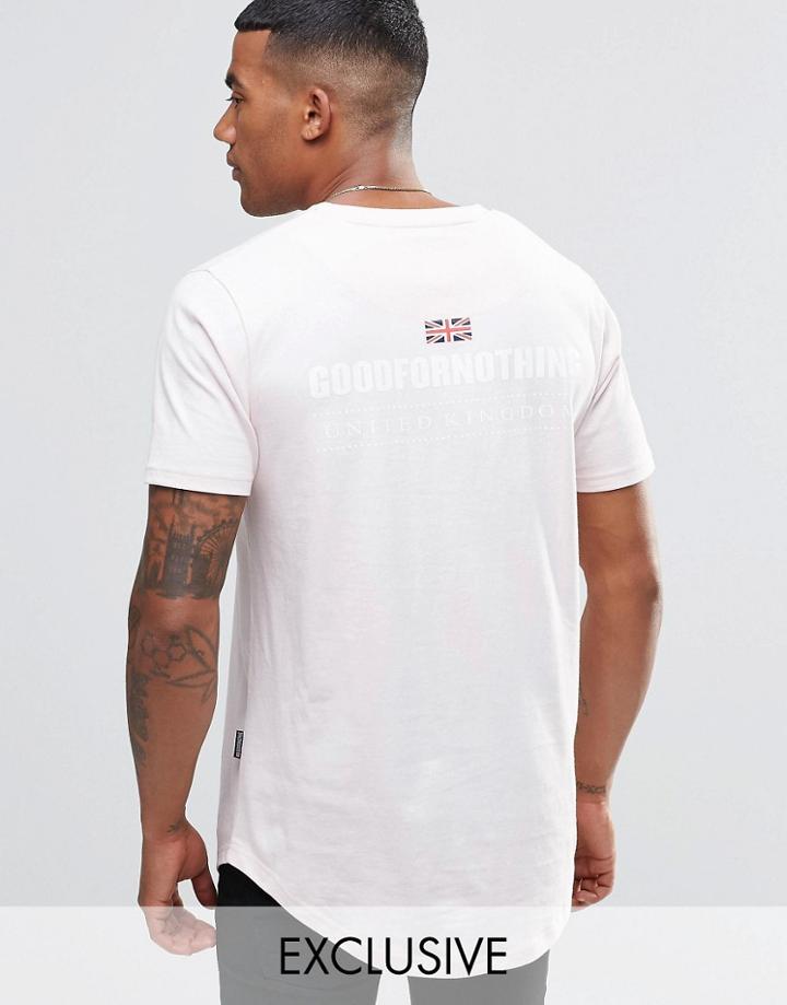 Good For Nothing T-shirt With Back Print Exclusive To Asos - Pink