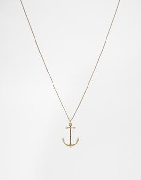 Icon Brand Anchor Necklace - Gold