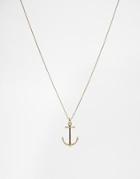 Icon Brand Anchor Necklace - Gold