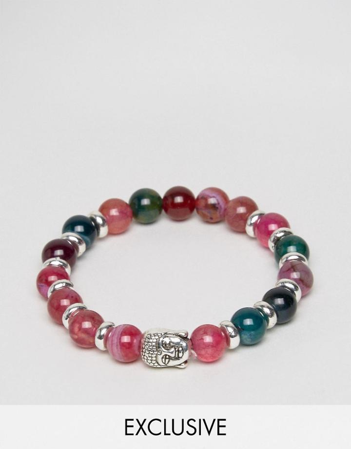 Reclaimed Vintage Natural Buddha Bracelet - Multi