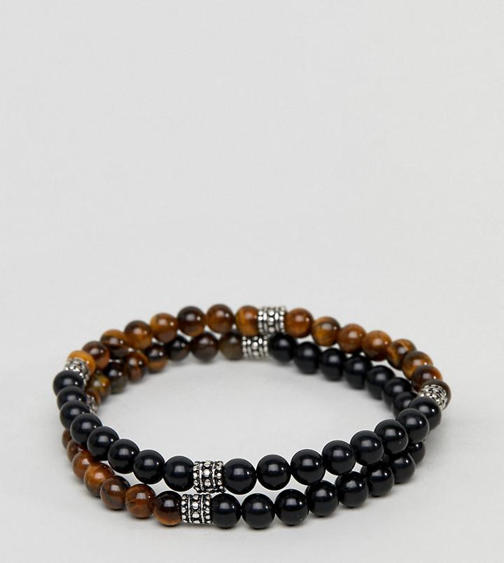 Reclaimed Vintage Inspired Beaded Bracelet In 2 Pack Exclusive To Asos - Multi
