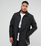 Duke King Size Trench Coat In Black - Black