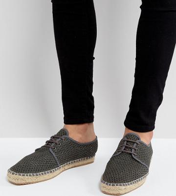 H By Hudson Exclusive For Asos Lace Up Mesh Espadrilles - Gray