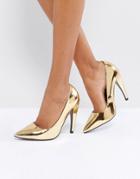Asos Prosecco Pointed High Heels - Gold