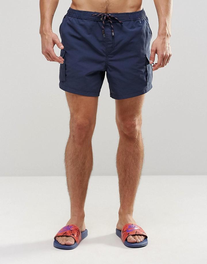 Hugo Boss Bull Shark Swim Shorts In Navy - Navy
