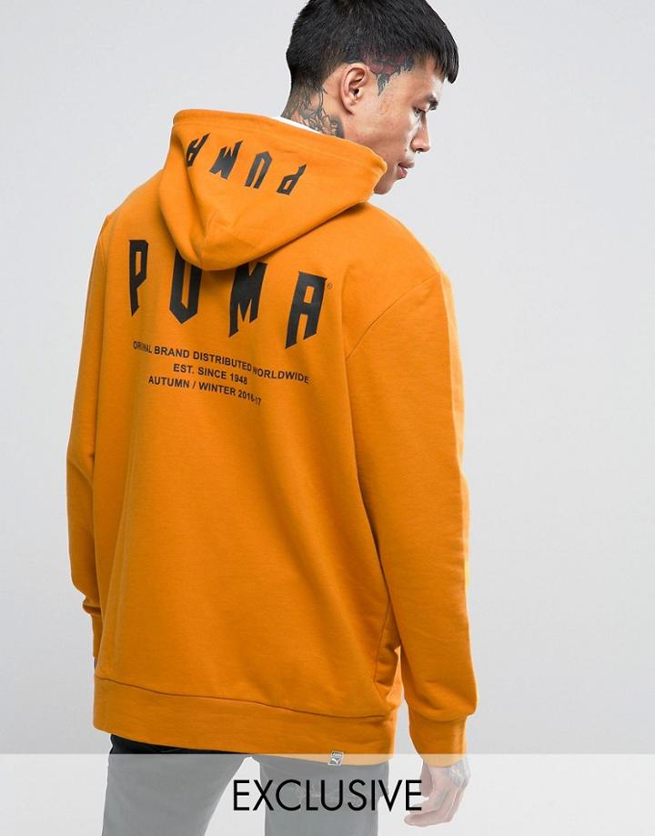 Puma Super Oversized Hoodie In Orange Exclusive To Asos 57534001 - Yellow