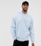 Asos Design Tall Oversized Hoodie In Light Blue - Blue