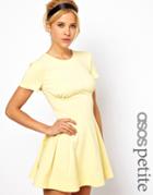 Asos Petite Exclusive Skater Dress With Ruch Detail - Pink