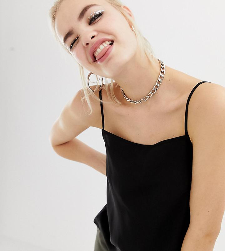 Collusion Square Neck Cami Top - Black