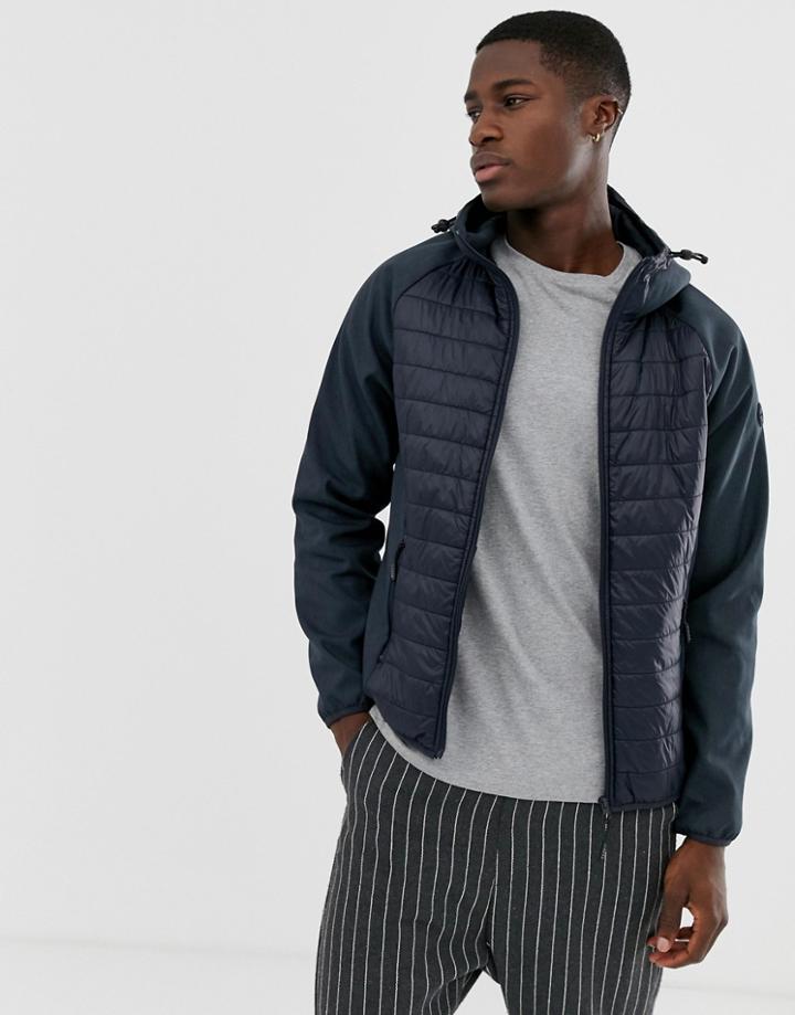 Esprit Quilted Body Jacket In Navy - Navy