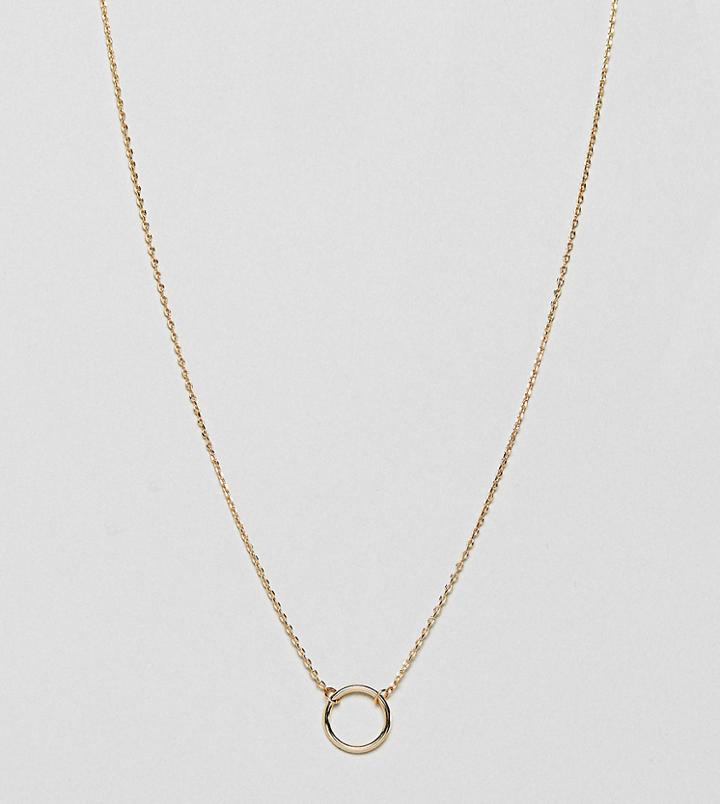 Estella Bartlett Gold Plated Suspended Circle Necklace - Gold