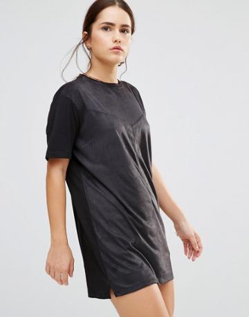 Uncivilised Nevada Suedette Dress - Black