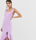 Finders Keepers Exclusive Frill Midi Dress-purple