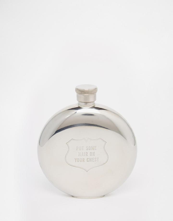 Men's Society Put Some Hair On Your Chest Hip Flask 5oz - Multi