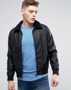 Barneys Faux Leather Jacket - Black