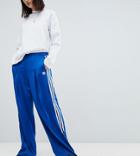 Adidas Originals Fashion League Wide Leg Track Pants In Bright Blue - Blue